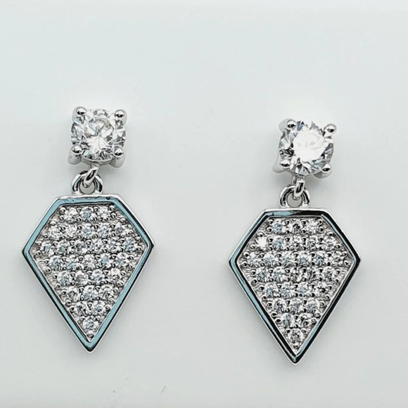 - "925 Sterling Silver CZ Beautiful Earrings for Women, 1USPAR4153 - Picture 6 of 11